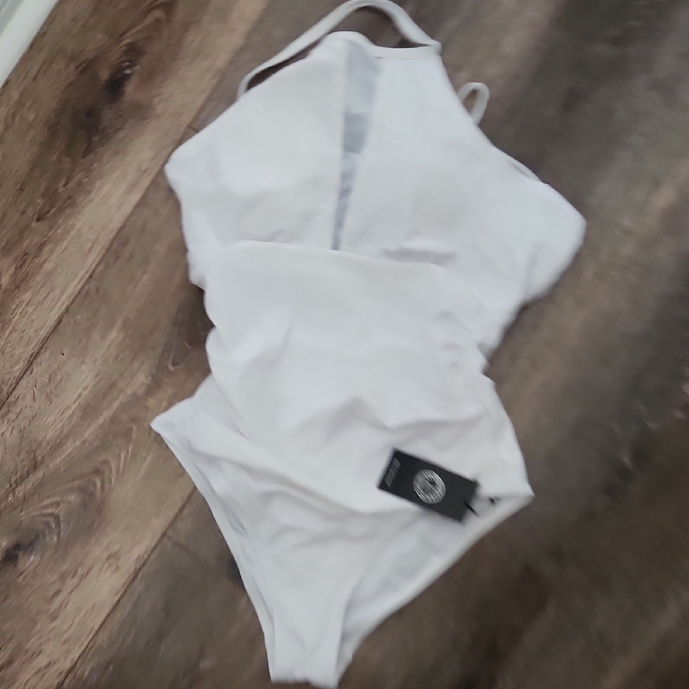 RELLECIGA White One Piece Swimsuit